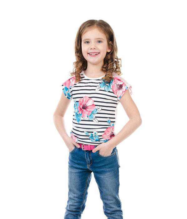 Floral Ruffle Shift Dress