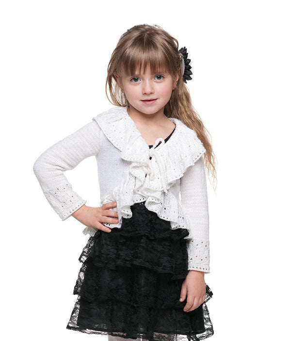 Girls Embroidered Lace Dress